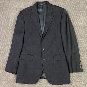 Vtg Polo Ralph Lauren Sport Coat Blazer Italy Wool Men's 40R Fits 38 Short Gray